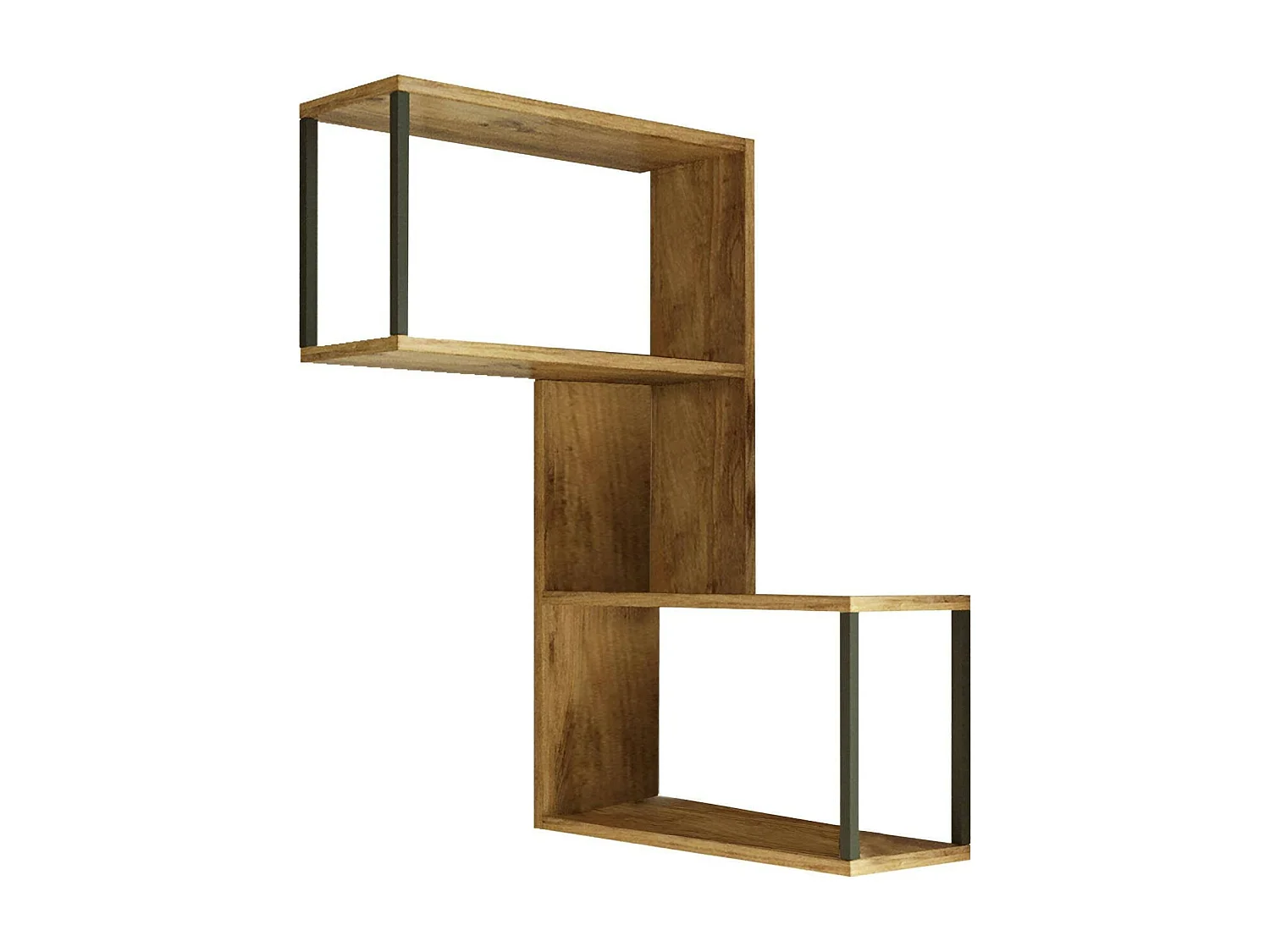 Estantería Dperan, Estante, Estante de pared, Estanterías multiusos, 53x20h85 cm, Roble