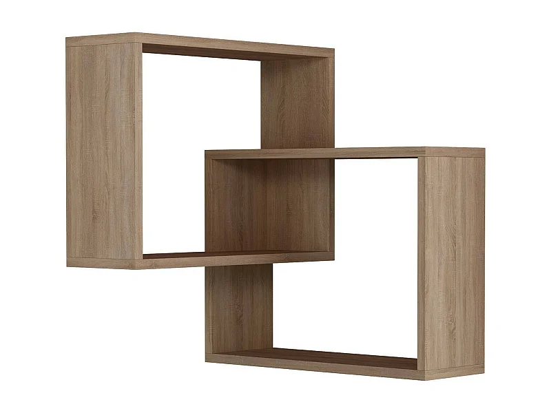 Étagère murale Alniyat, Étagère, Tablette murale, Rayonnage polyvalent, 68x60h68 cm, Chêne
