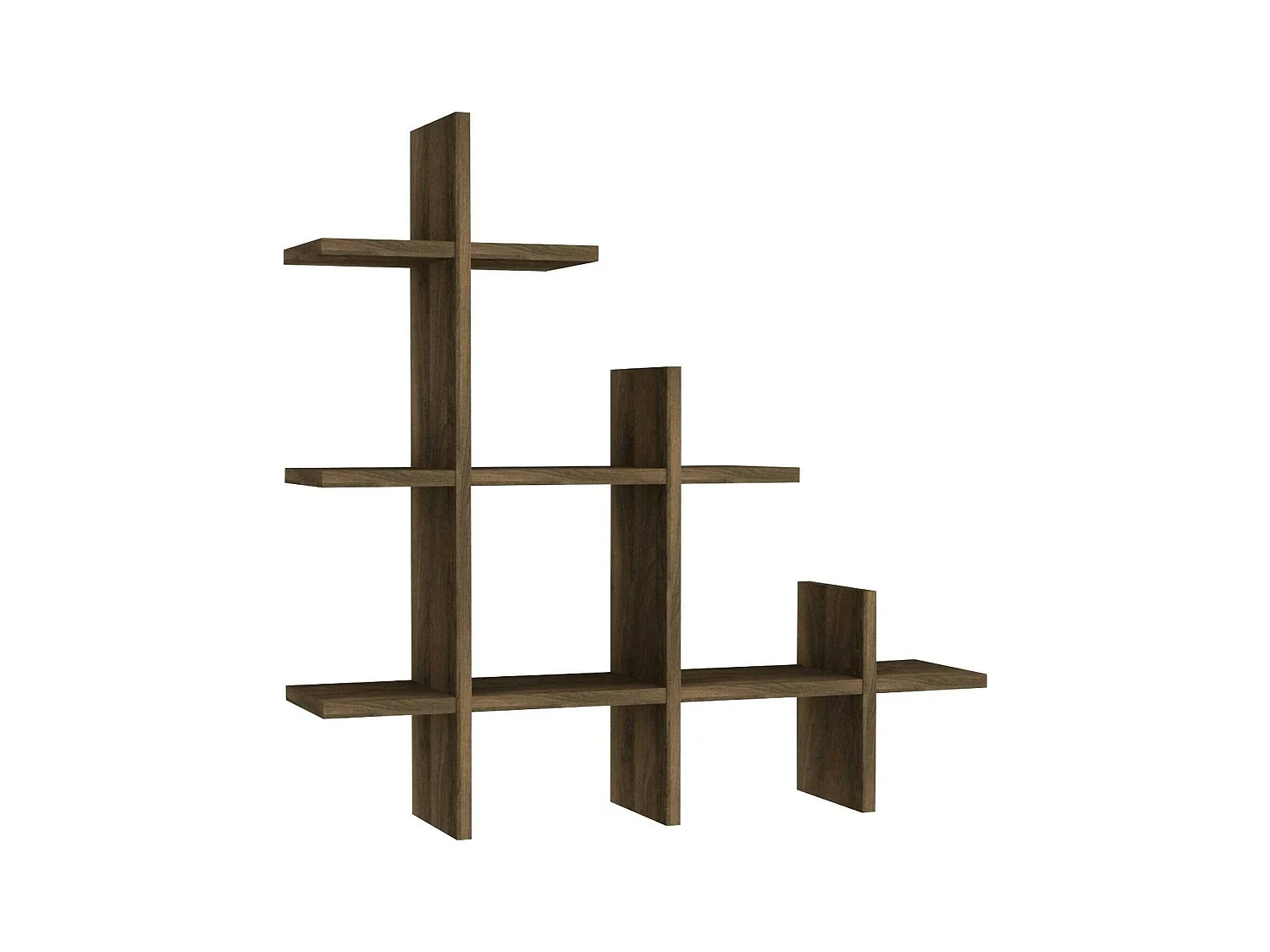 Dghidott-plank, plank, wandplank, multifunctionele schap, 82x18h80 cm, walnoot