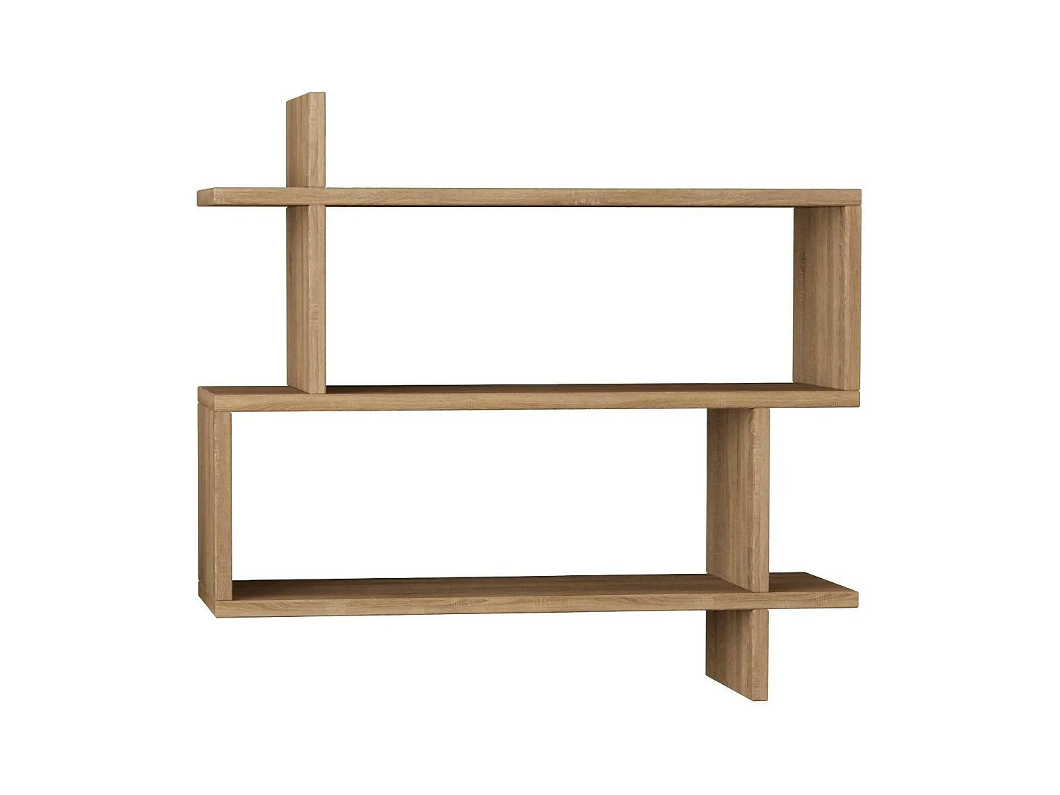 Estantería Dpilat, Estante, Estante de pared, Estanterías multiusos, 70x22h66 cm, Roble