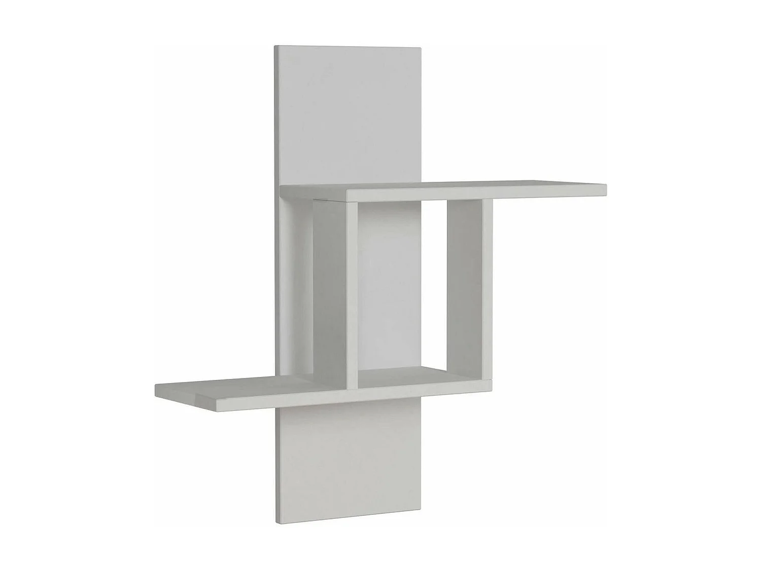 Étagère murale Hyperion, Étagère, Tablette murale, Rayonnage polyvalent, 64x20h70 cm, Blanc
