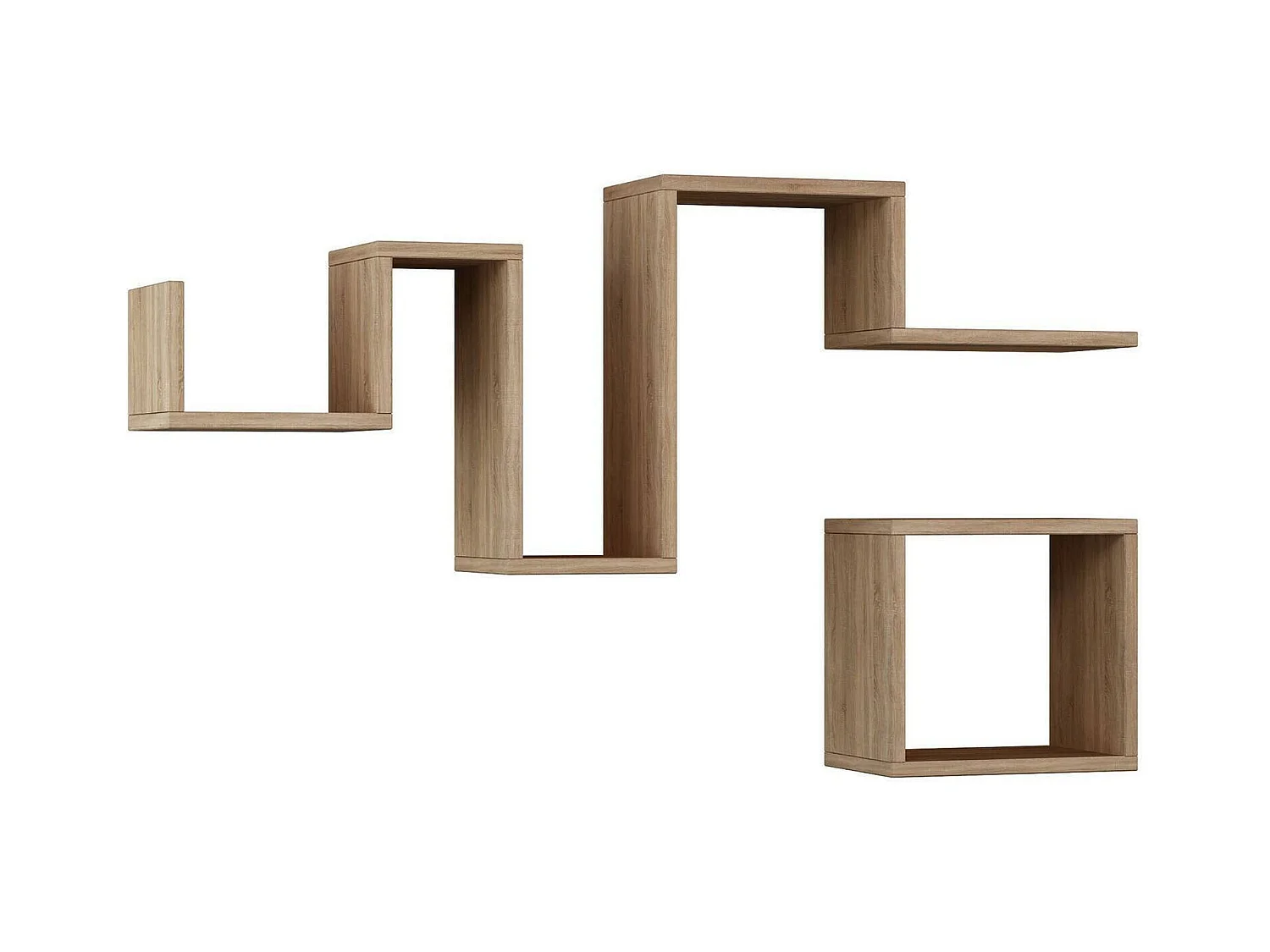 Dhenriqu-plank, plank, wandplank, multifunctionele plank, 116x20h45 cm, Eik