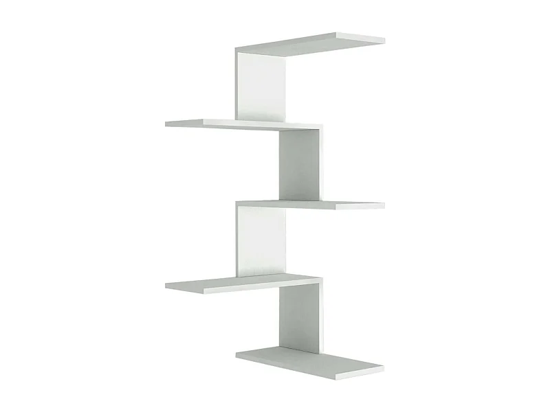 Étagère murale Galatea, Étagère, Tablette murale, Rayonnage polyvalent, 52x30h109 cm, Blanc