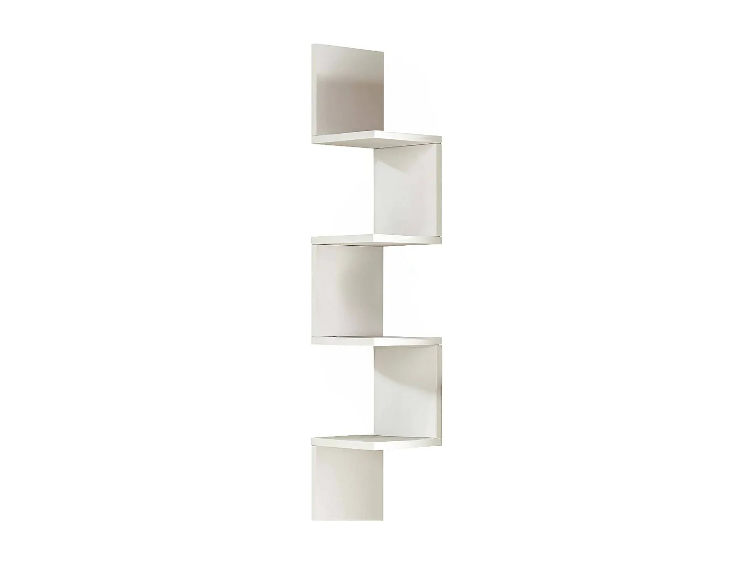 Étagère murale Kalliope, Étagère, Tablette murale, Rayonnage polyvalent, 22x22h117 cm, Blanc