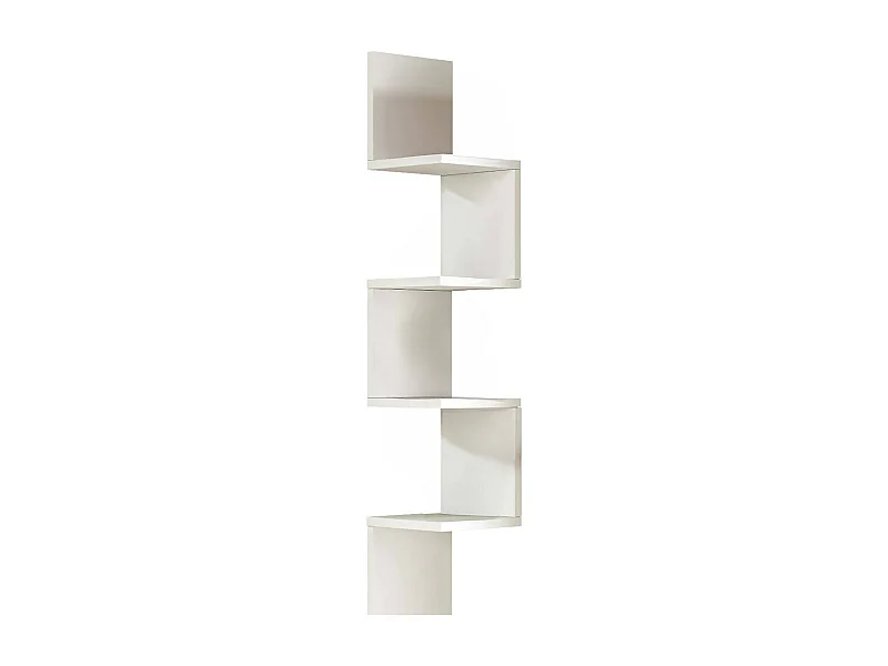 Étagère murale Kalliope, Étagère, Tablette murale, Rayonnage polyvalent, 22x22h117 cm, Blanc