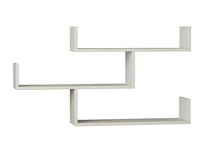 Étagère murale Nebulon, Étagère, Tablette murale, Rayonnage polyvalent, 119x23h67 cm, Blanc