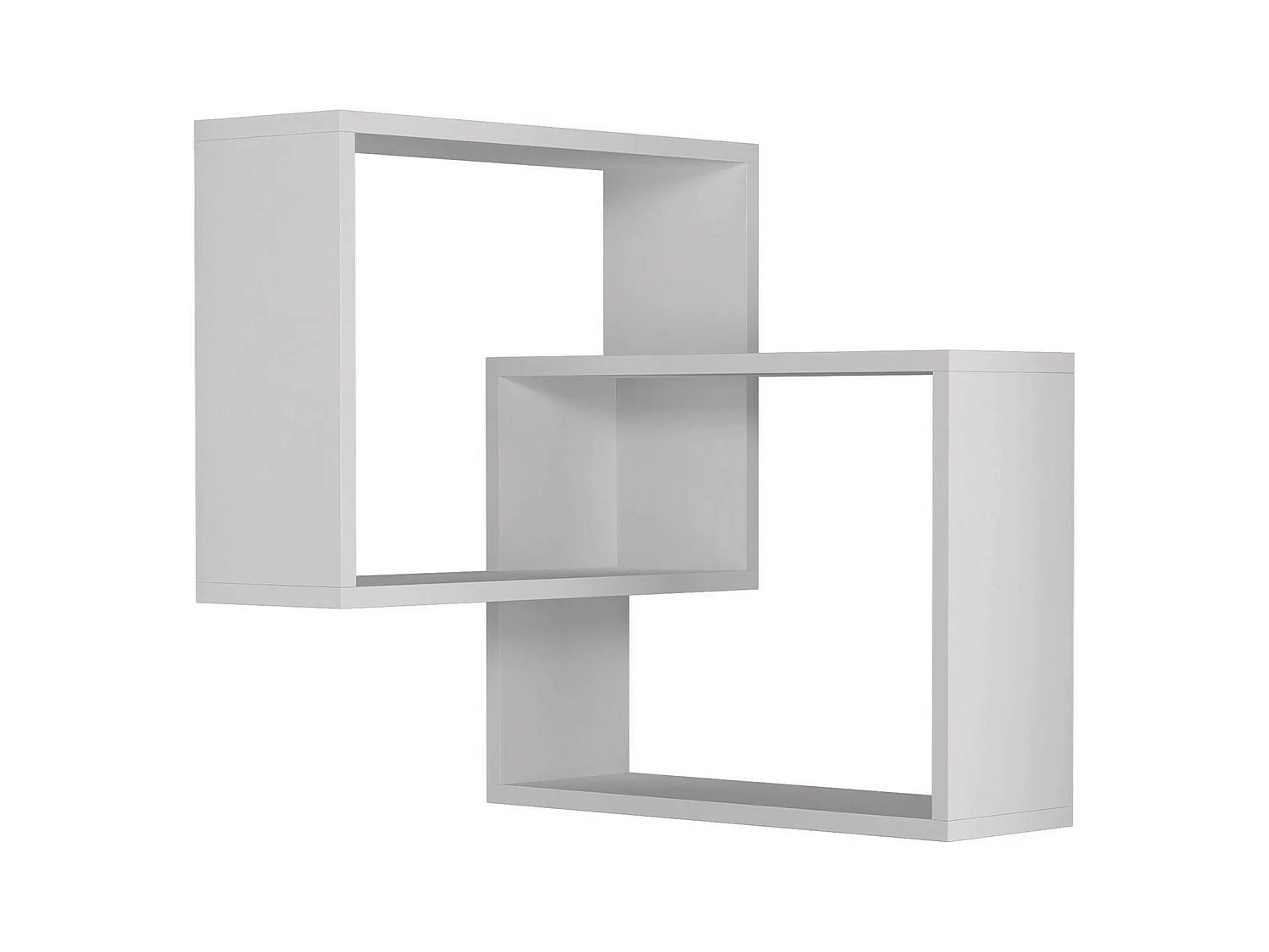 Étagère murale Alniyat, Étagère, Tablette murale, Rayonnage polyvalent, 68x60h68 cm, Blanc