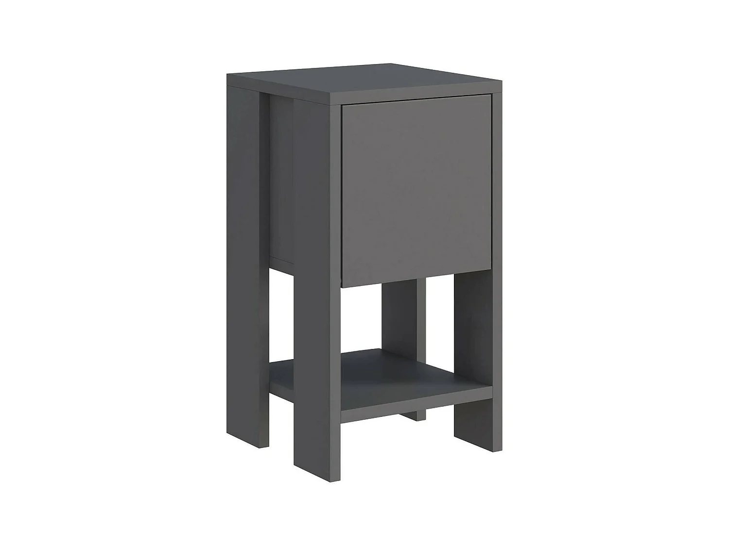 Mesa de cabeceira Dkarsdor, Cômoda baixa, Mesa de café para nãoTte, Prateleira de cama, 30x30h55 cm, Antracite