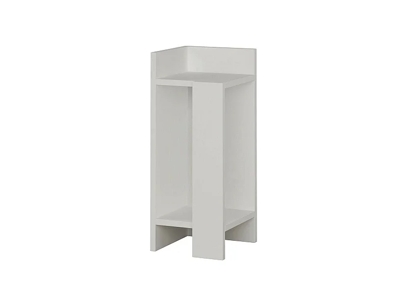 Nachttisch Dgregucc, Niedrige Kommode, Tisch, Multifunktionaler Nachttisch, 25x27h60 cm, Weiß