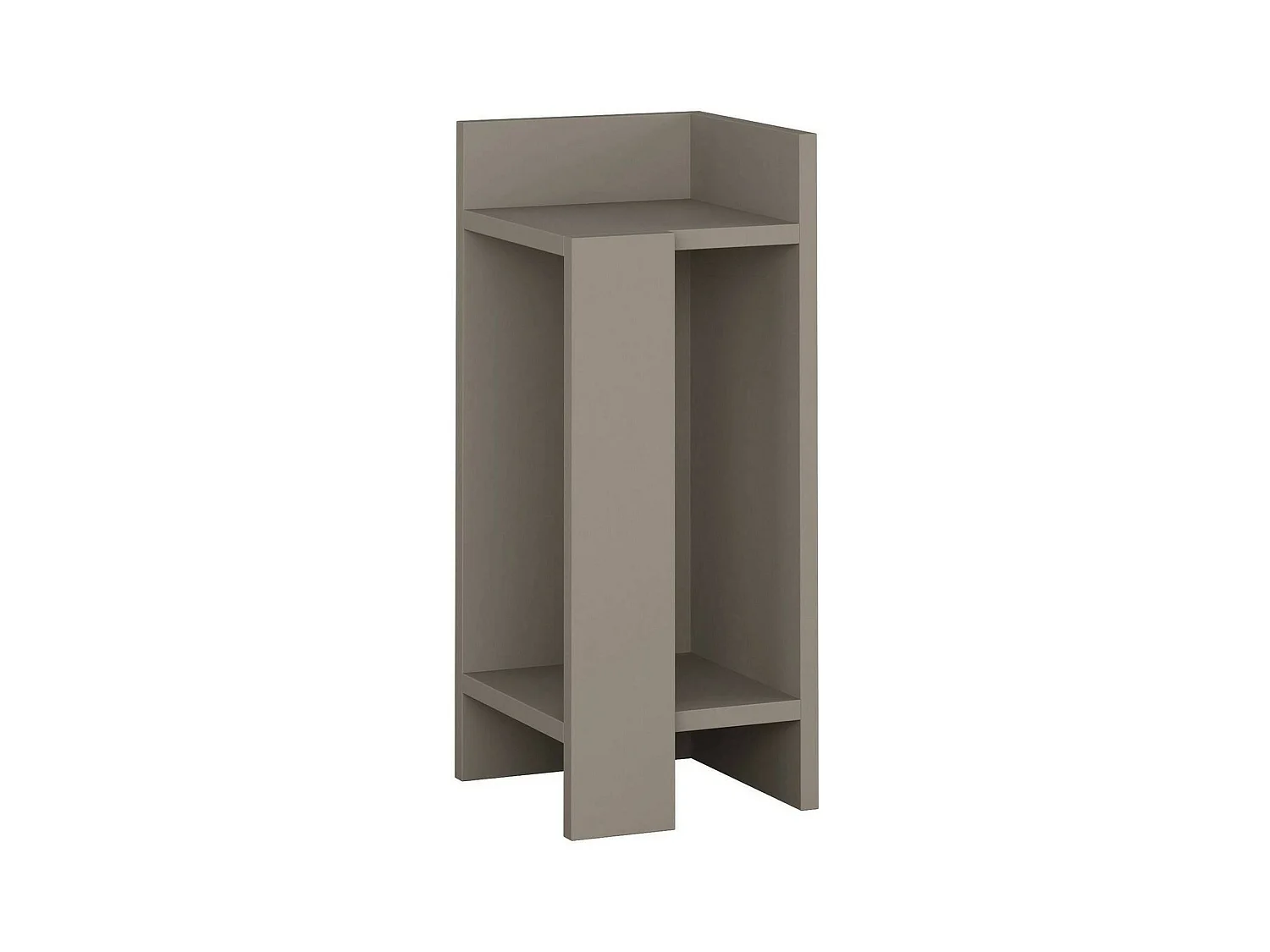 Chevet Taurus, Commode basse, Table de nuit, Étagère de chevet, 25x27h60 cm, Tourterelle