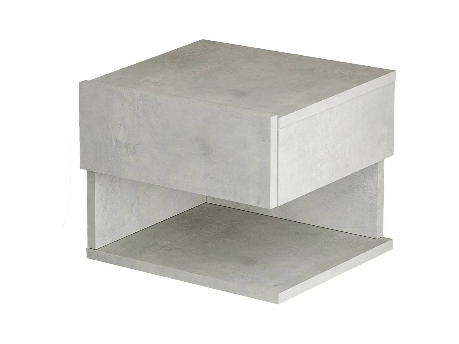 Chevet Regor, Commode basse, Table de nuit, Étagère de chevet, 40x31h35 cm, Argent
