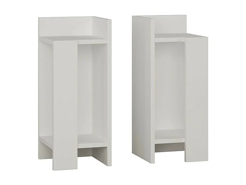 Dmora - Comodino Lepre, 25x27h60 cm, Bianco