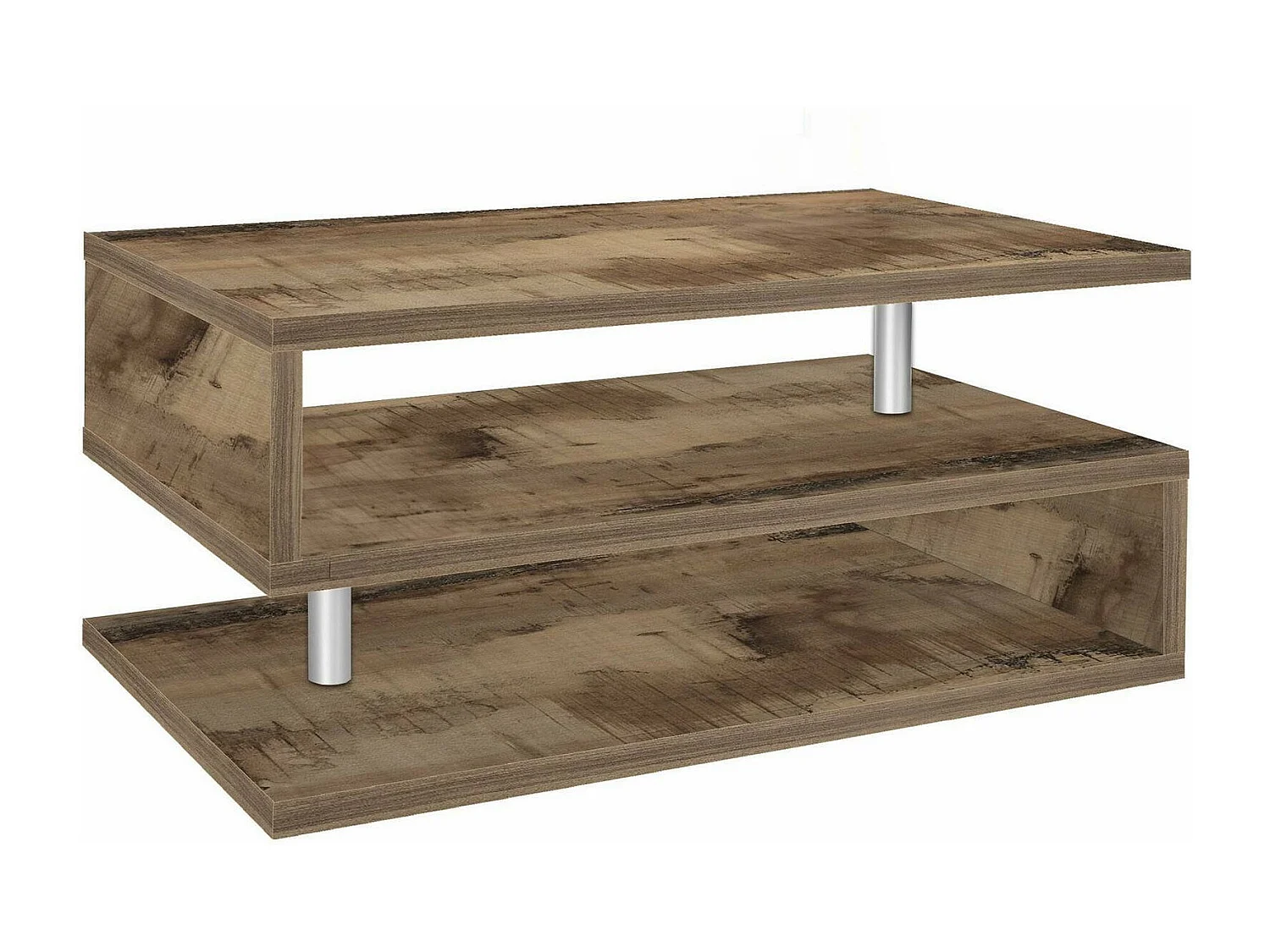 Mesa de estar Dcambias, Mesa de sala de estar, Armário de armazenamento baixo, Mesa de café, 90x55h41 cm, Bordo