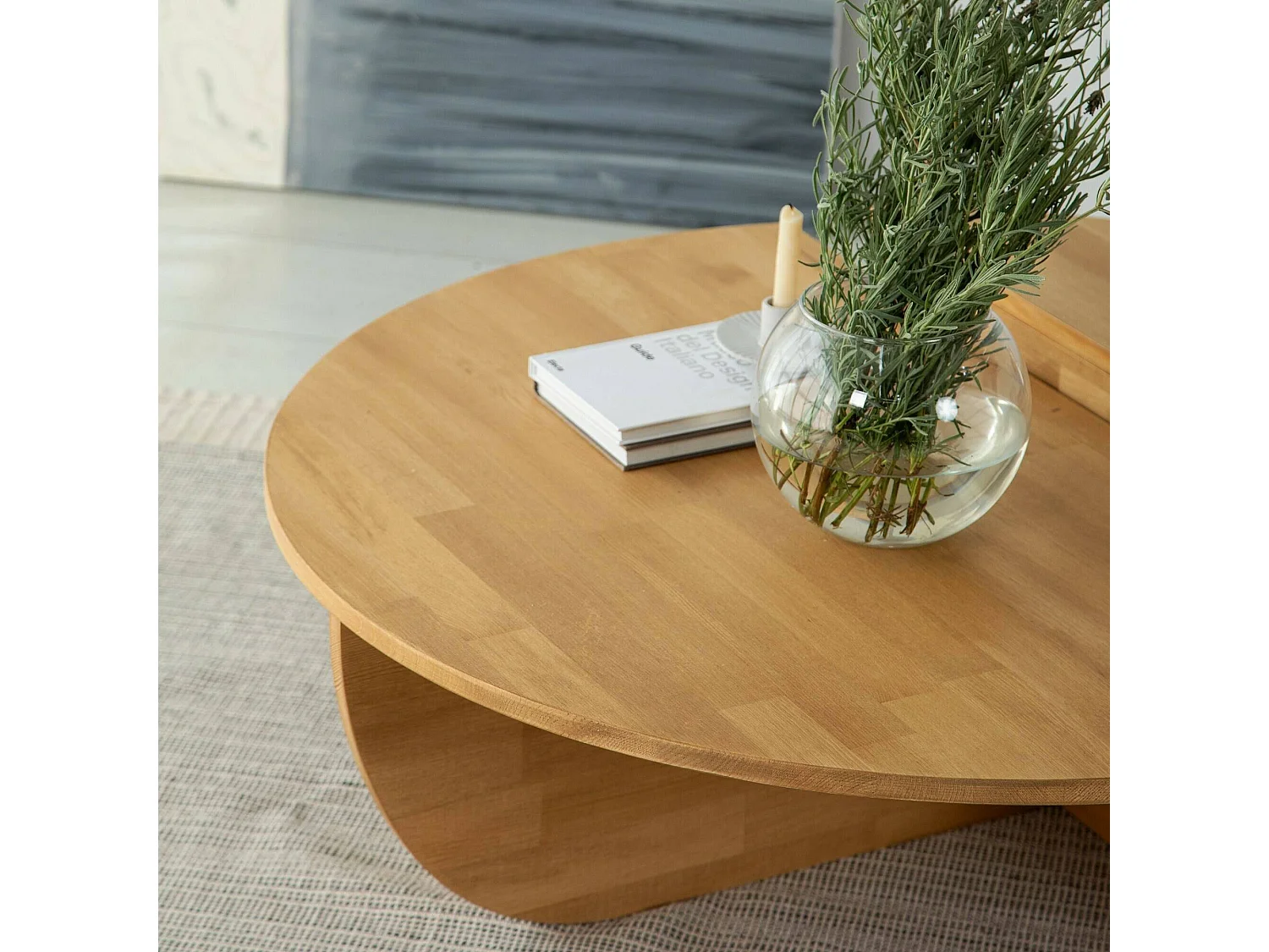 Table basse Canopus, Table basse, Porte-revues pour canapé, Etagère de salon, 90x60h35 cm, Chêne