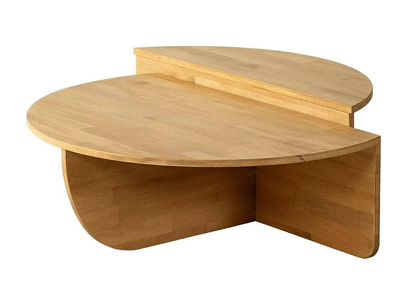 Tavolino da Salotto Azim, Forma Fantasia, 60x90x35h cm Marrone Quercia