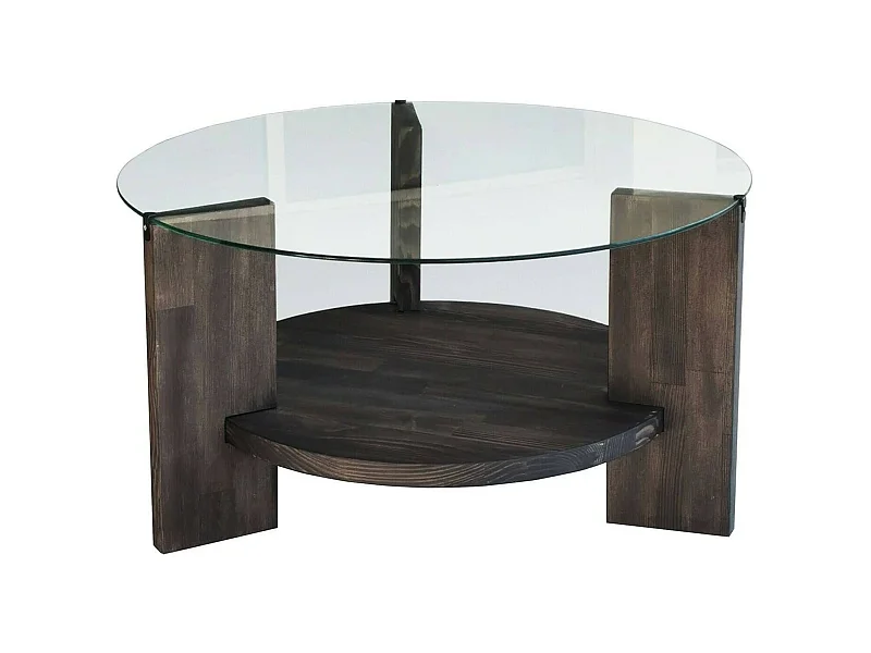 Wohnzimmertisch Dcaporal, Niedriger Wohnzimmertisch, Kaffeeregal, Couchtisch für Sofa, 75x75h40 cm, Anthrazit