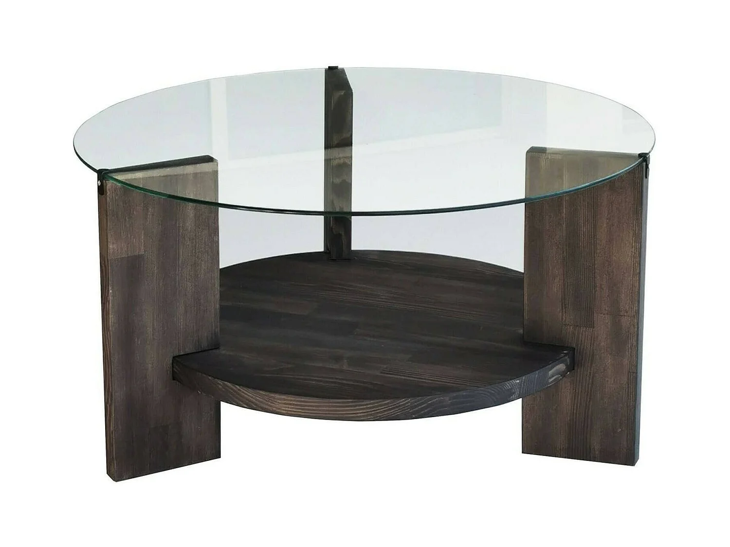 Table basse Alnitak, Table basse, Porte-revues pour canapé, Etagère de salon, 75x75h40 cm, Anthracite