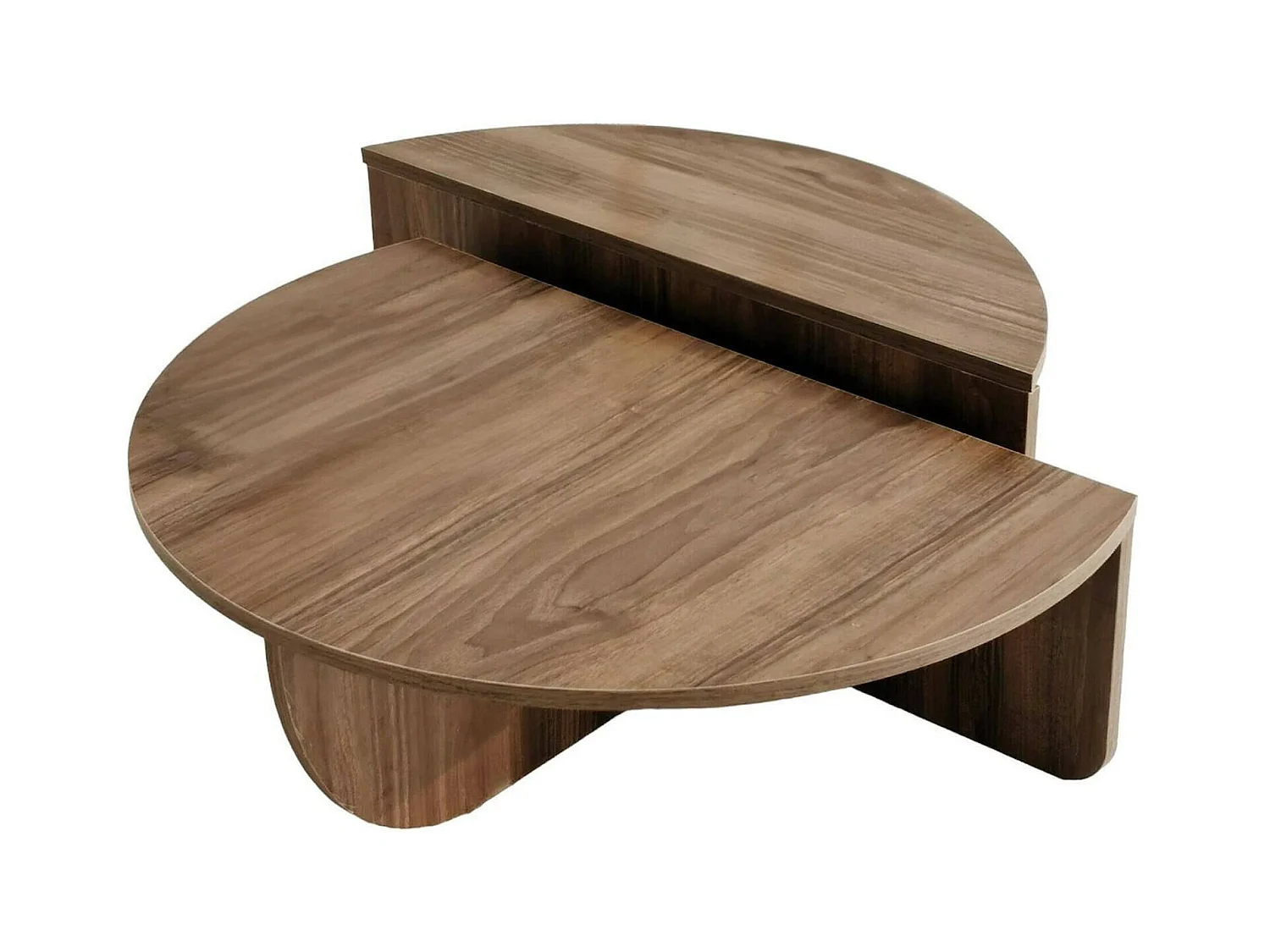 Dgiarett-saaltafel, Koffietafel, Sofa-laaptafel, Aanrecht voor in de woonkamer, 90x90h35 cm, Donkere walnoot