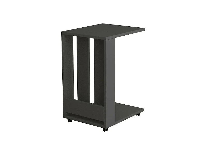 Wohnzimmertisch Dmanz, Niedriger Wohnzimmertisch, Kaffeeregal, Couchtisch für Sofa, 37x45h60 cm, Anthrazit