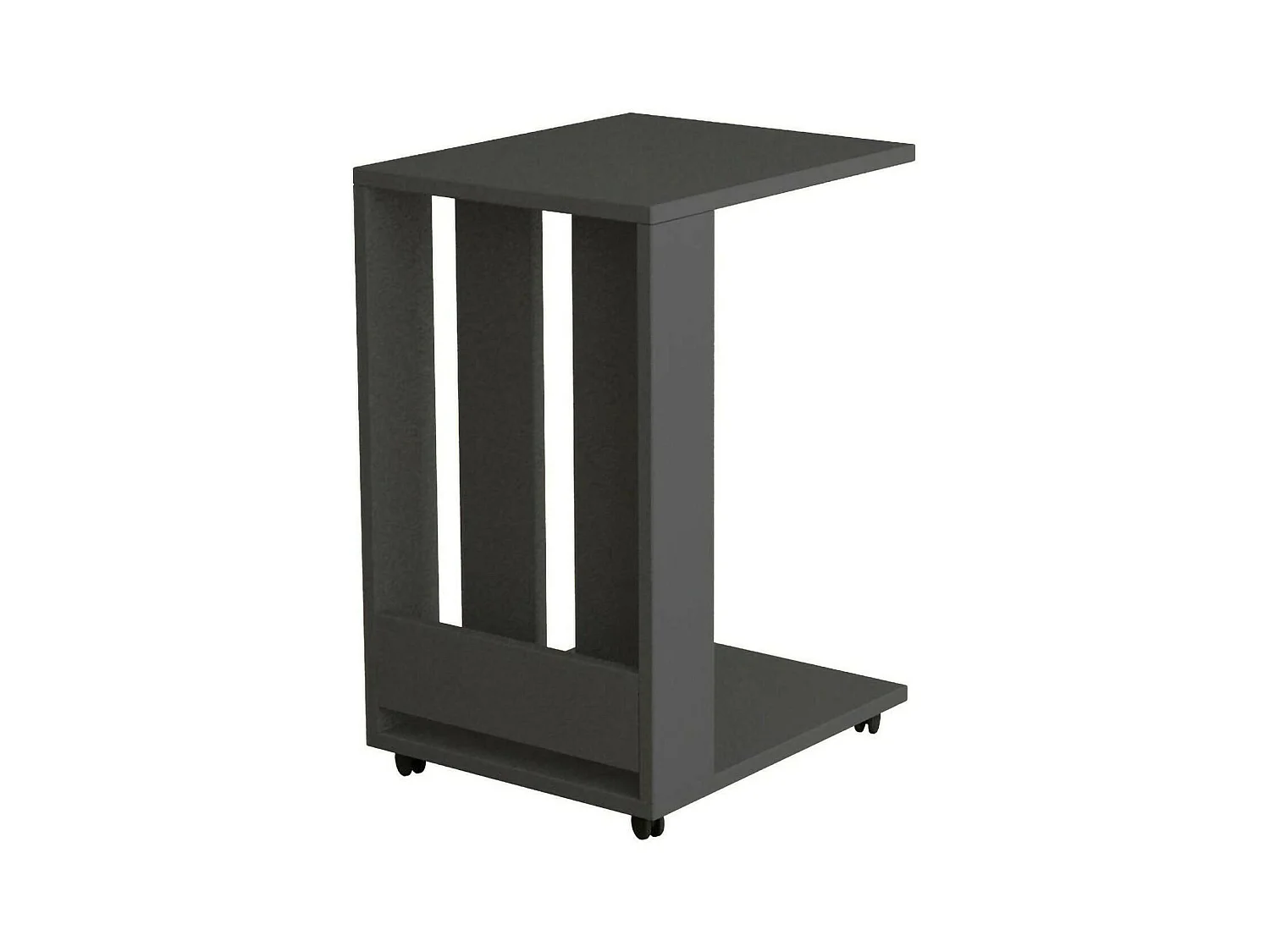 Table basse Haldus, Table basse, Porte-revues pour canapé, Etagère de salon, 37x45h60 cm, Anthracite