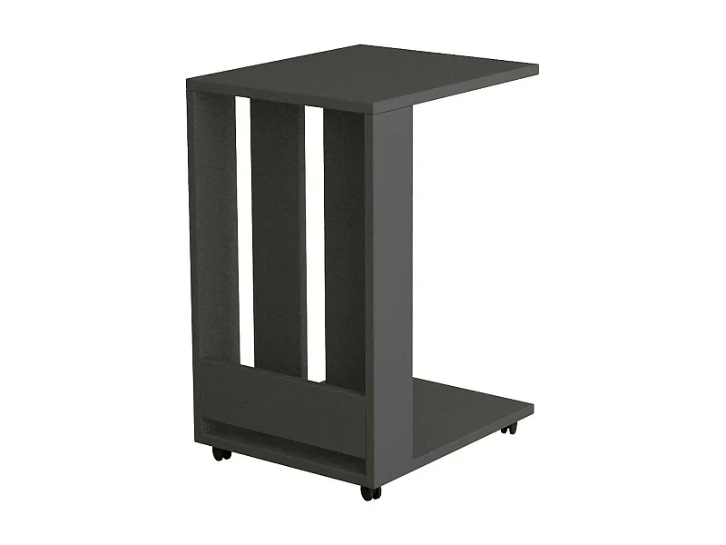 Table basse Haldus, Table basse, Porte-revues pour canapé, Etagère de salon, 37x45h60 cm, Anthracite