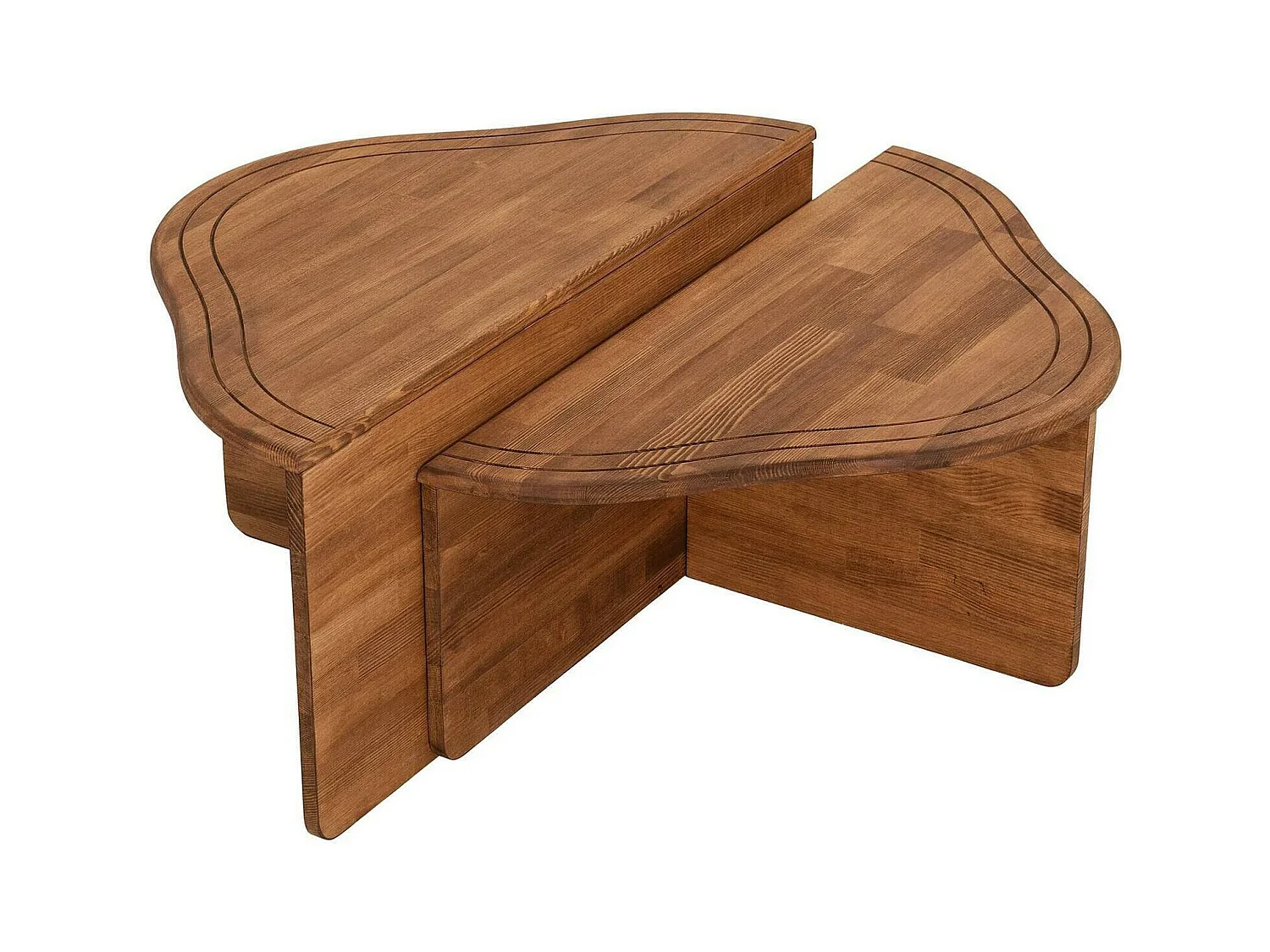 Wohnzimmertisch Dmelgrat, Niedriger Wohnzimmertisch, Kaffeeregal, Couchtisch für Sofa, 90x90h40 cm, Eiche