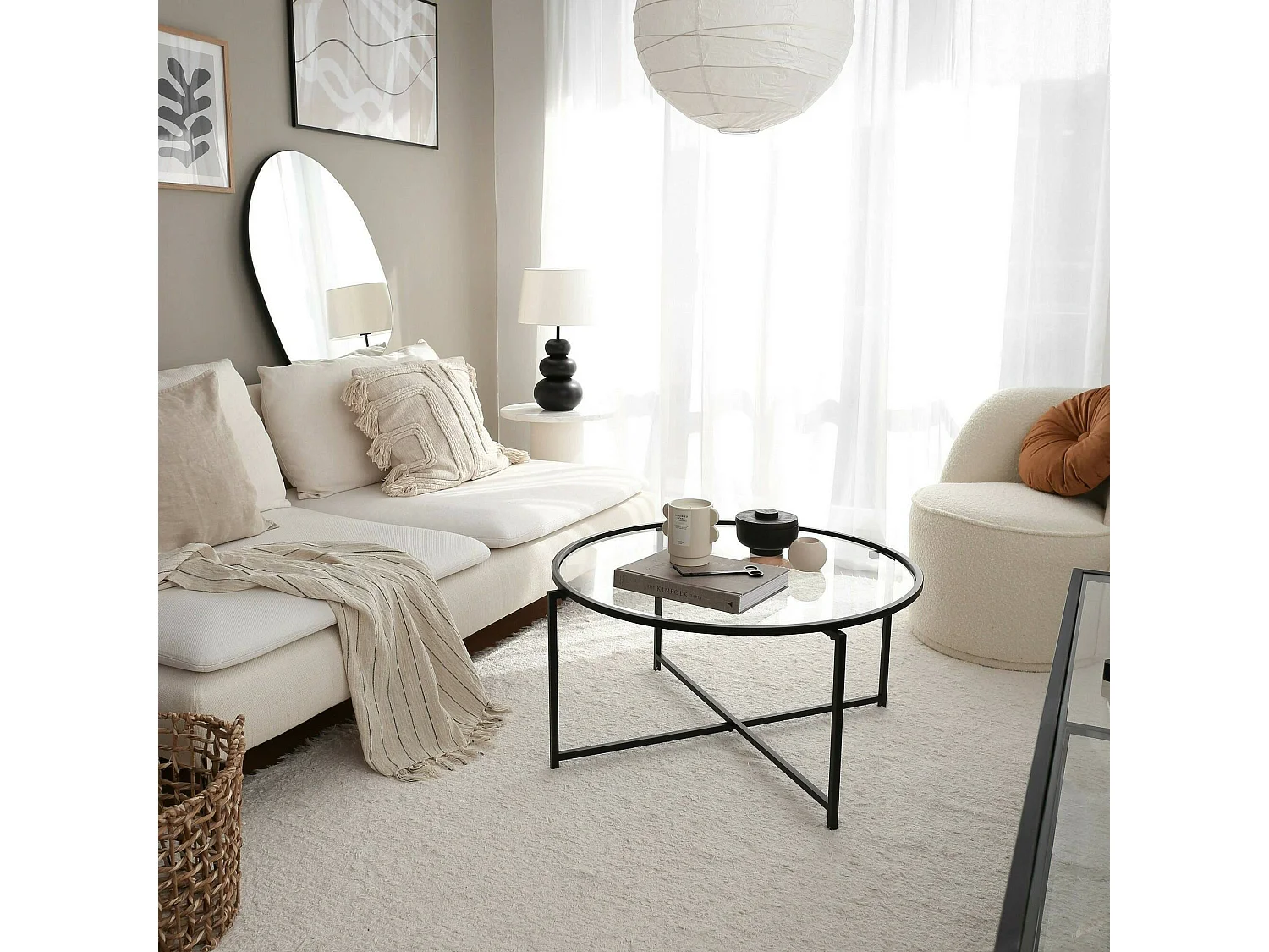 Table basse Cursa, Table basse, Porte-revues pour canapé, Etagère de salon, 83x82h40 cm, Noir