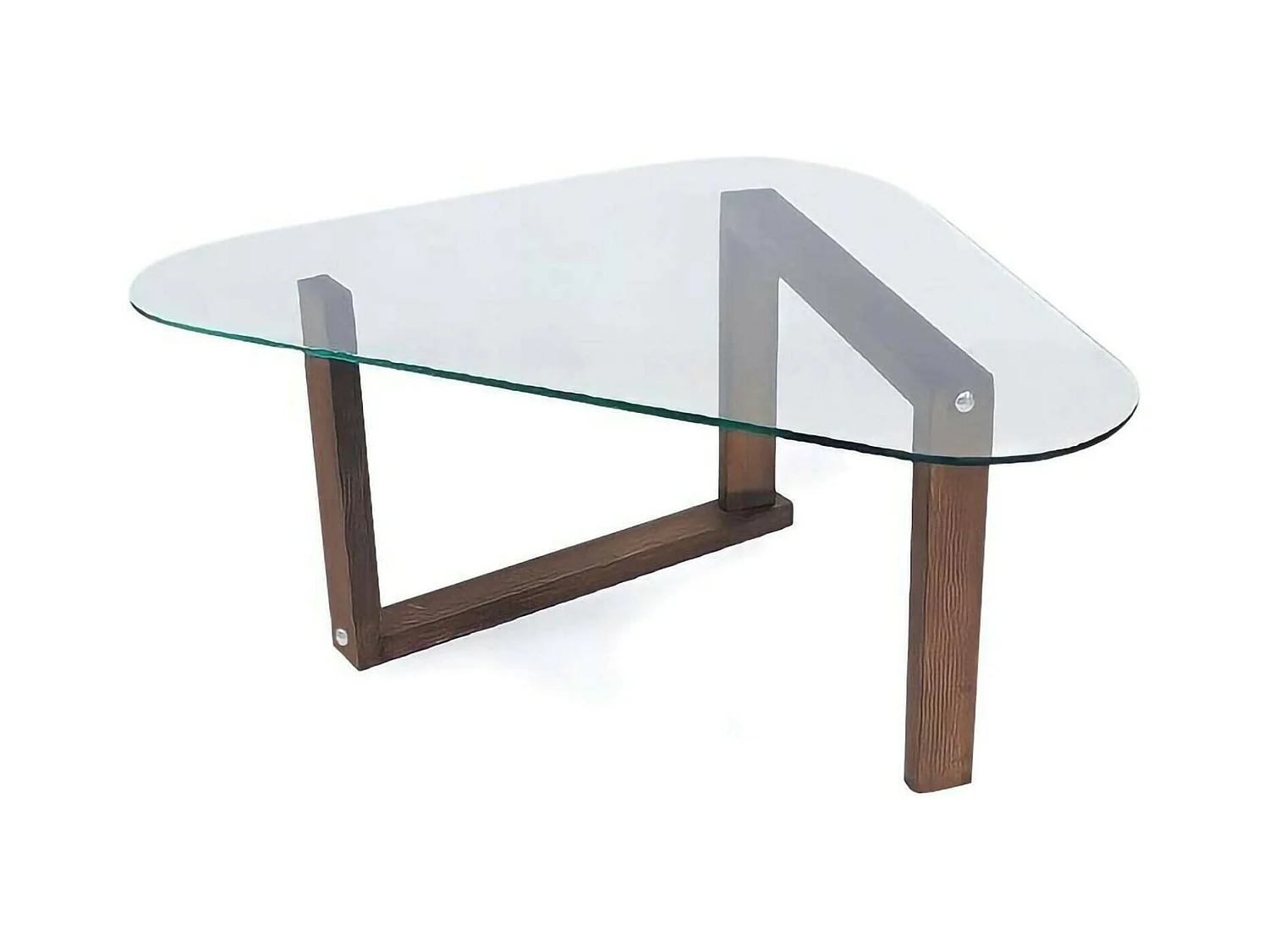 Table basse Astoria, Table basse, Porte-revues pour canapé, Etagère de salon, 96x81h41 cm, Noyer