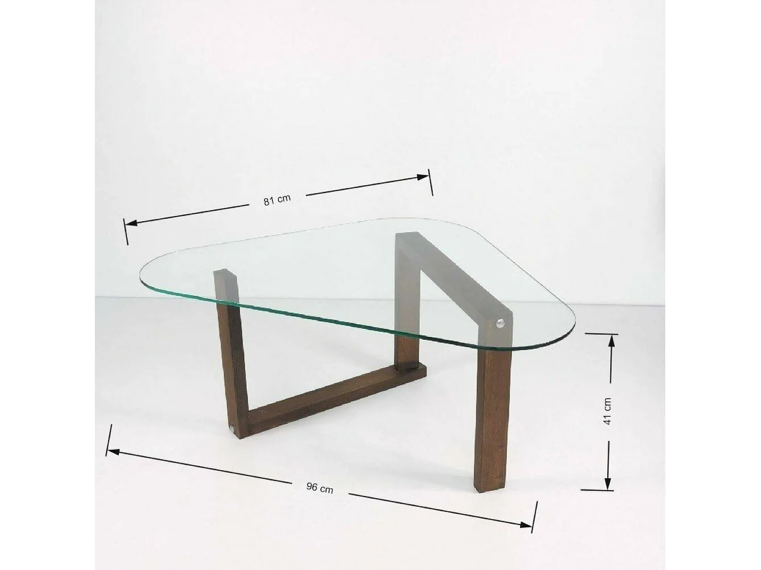 Dmora - Tavolino da salotto Eufrasia, 96x81h41 cm, Noce