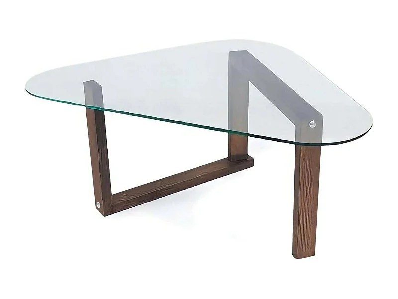Mesa de centro Dforlucc, Mesa baixa para café, Suporte para sofá, Prateleira para sala de estar, 96x81h41 cm, Noz