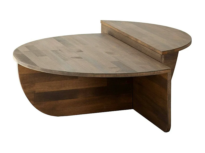 Table basse Canopus, Table basse, Porte-revues pour canapé, Etagère de salon, 90x60h35 cm, Noyer