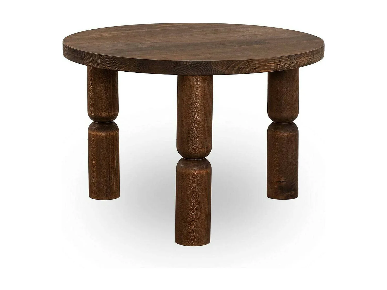 Mesa de café Dpedron, Mesa de centro baja, Revistero para sofá, Estante de la sala de estar, 60x60h40 cm, Nuez