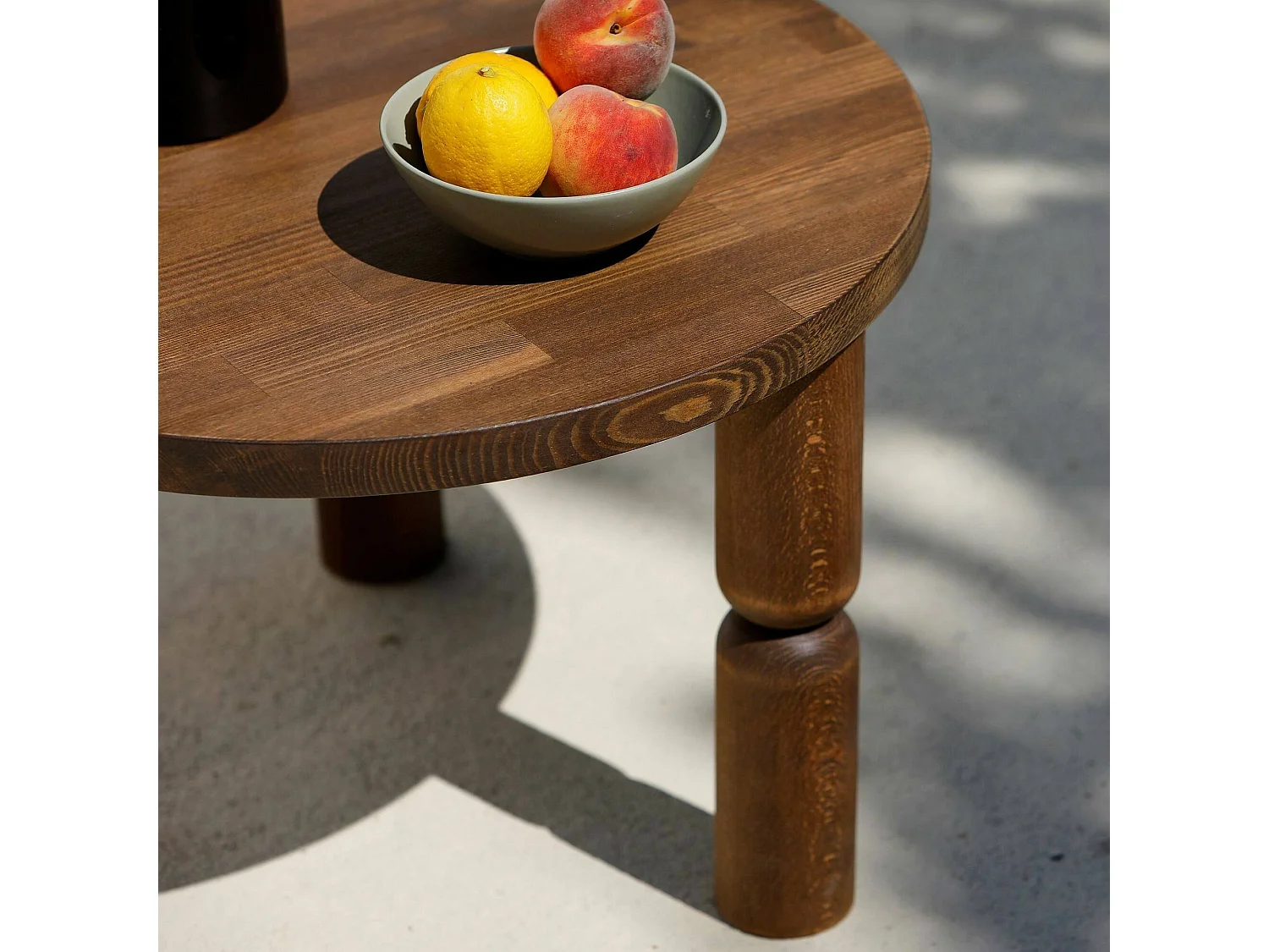 Mesa de café Dpedron, Mesa de centro baja, Revistero para sofá, Estante de la sala de estar, 60x60h40 cm, Nuez