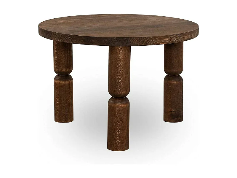 Mesa de café Dpedron, Mesa de café baixo, Porta-revistas para sofá, Prateleira para sala de estar, 60x60h40 cm, Noz