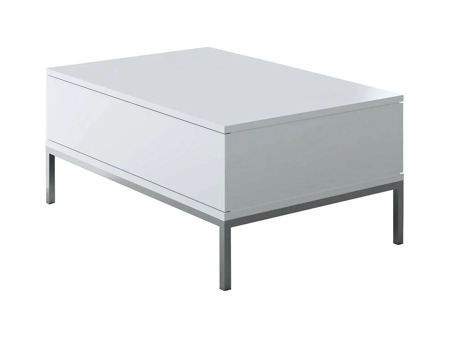 Dank je!Dfiamozz Woonkamer Flyout, Salontafel, Sofa Review Rack, Woonkamer Plank, 90x60h40 cm, Wit en Zilver
