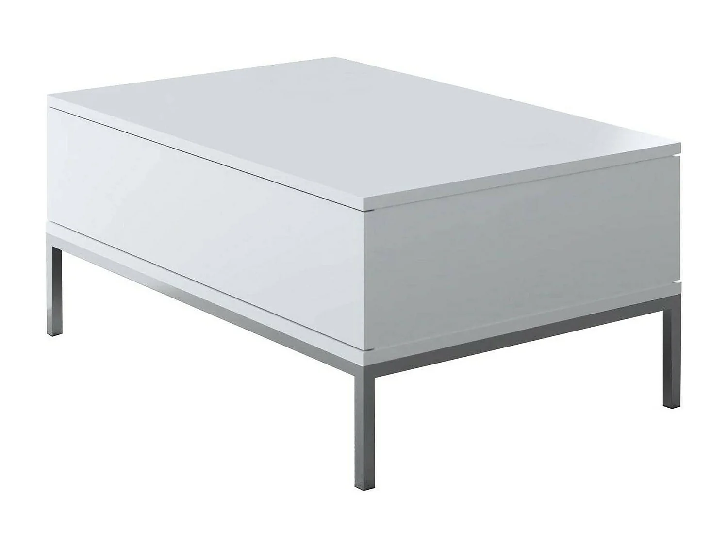 Dank je!Dfiamozz Woonkamer Flyout, Salontafel, Sofa Review Rack, Woonkamer Plank, 90x60h40 cm, Wit en Zilver