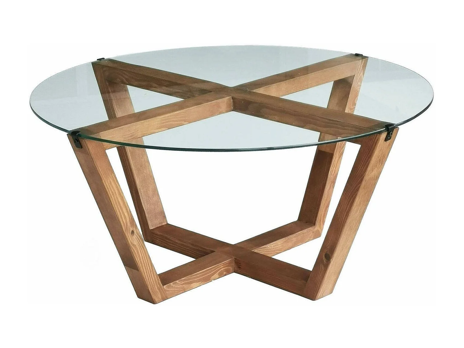 Mesa de café Dflorenz, TavOlo baixo de café, Suporte de revistas para sofá, Prateleira de sala de estar, 75x75h35 cm, Noz