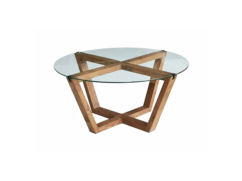 Wohnzimmertisch Dflorenz, Niedriger Wohnzimmertisch, Kaffeeregal, Couchtisch für Sofa, 75x75h35 cm, Nussbaum