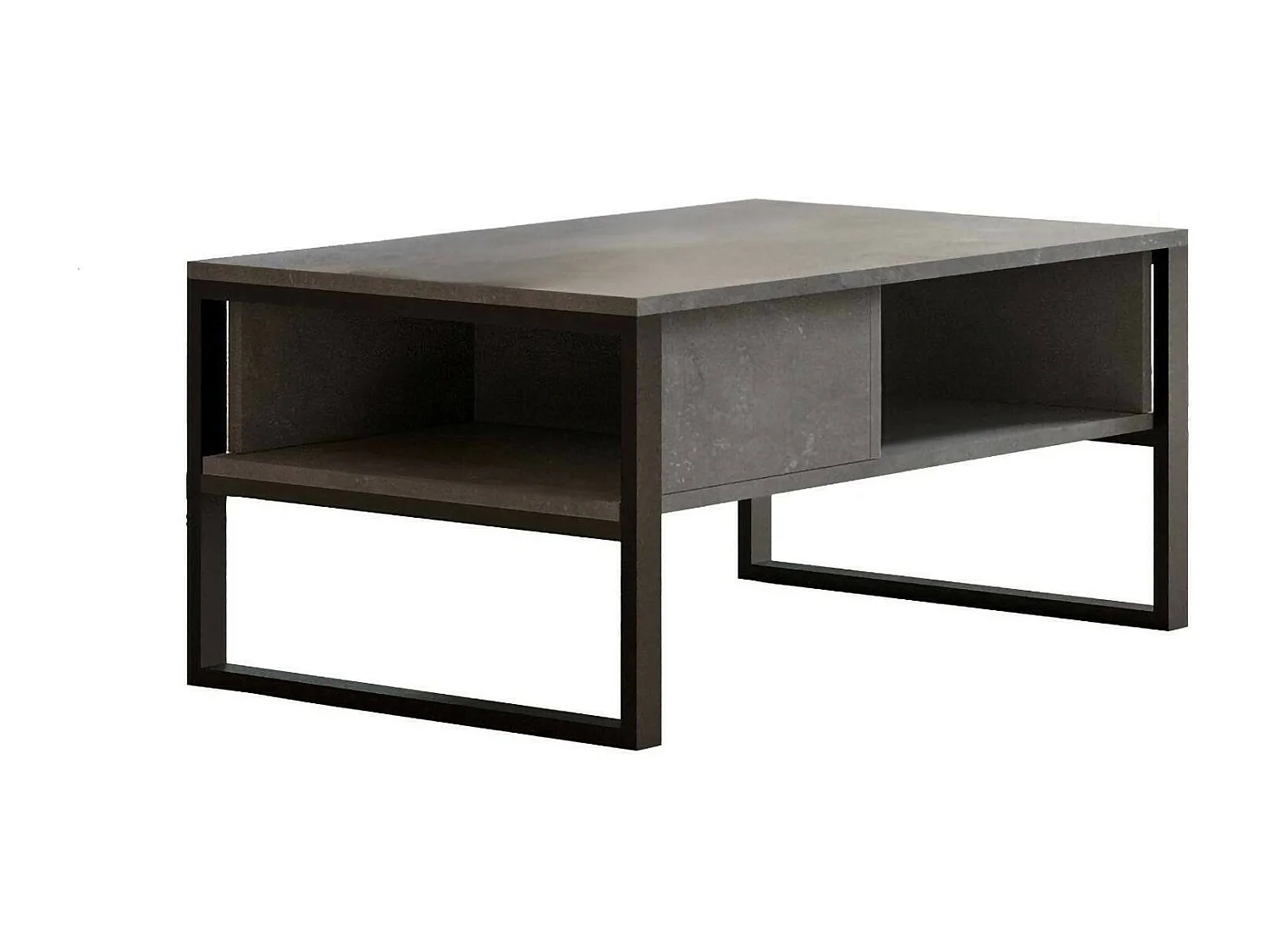 Dfranzos-saaltafel, koffietafel, bankrek, woonkamerplank, 100x60h44 cm, zilver