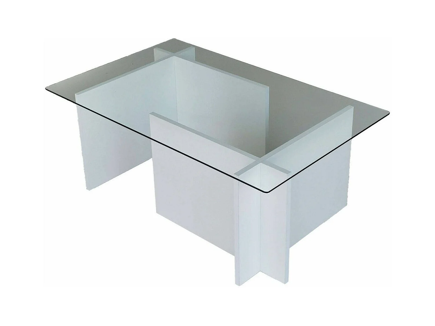Dfontola-safeltafel, Koffietafel, Slaaptafelhouder, plank, 105x65h40 cm, Wit