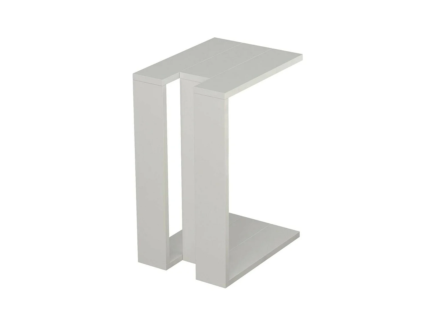 Table basse Calliope, Table basse, Porte-revues pour canapé, Etagère de salon, 30x40h57 cm, Blanc