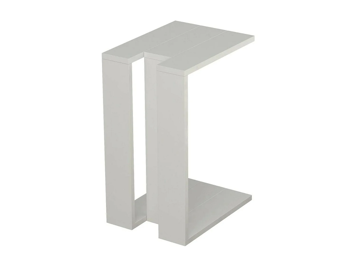 Table basse Calliope, Table basse, Porte-revues pour canapé, Etagère de salon, 30x40h57 cm, Blanc