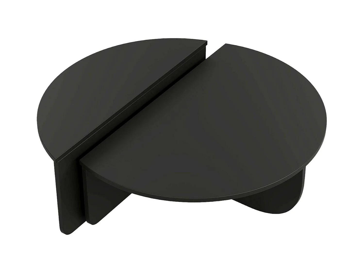 Table basse Canopus, Table basse, Porte-revues pour canapé, Etagère de salon, 90x90h35 cm, Noir