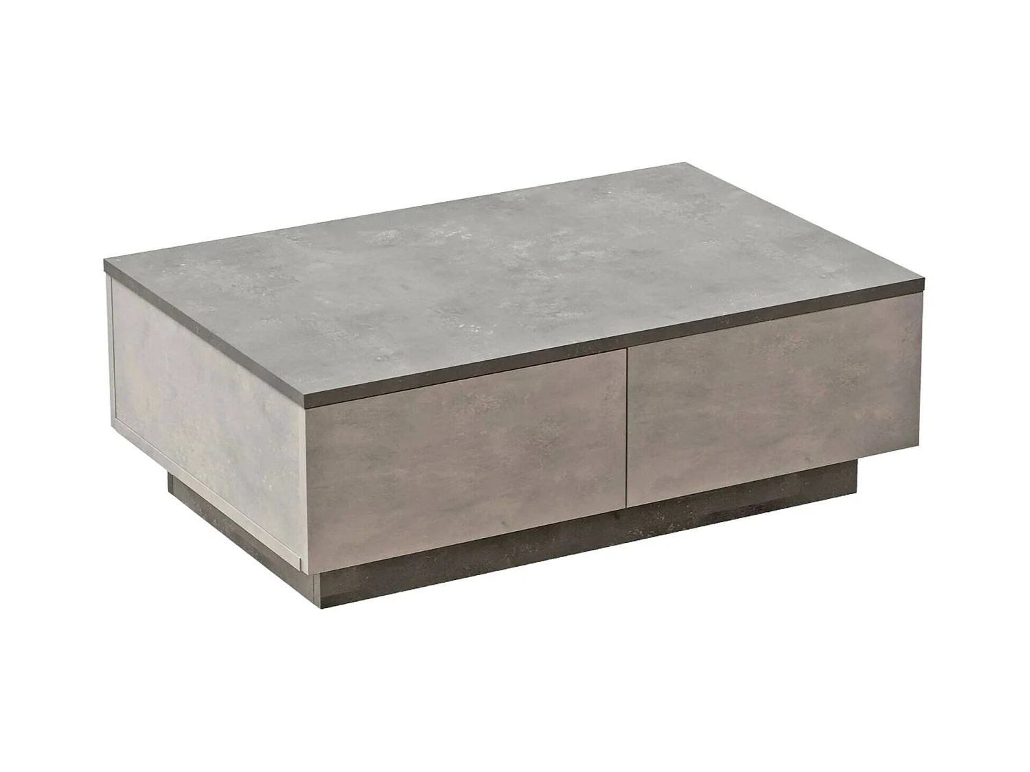 Table basse Eurus, Table basse, Porte-revues pour canapé, Etagère de salon, 90x60h32 cm, Argent et Anthracite