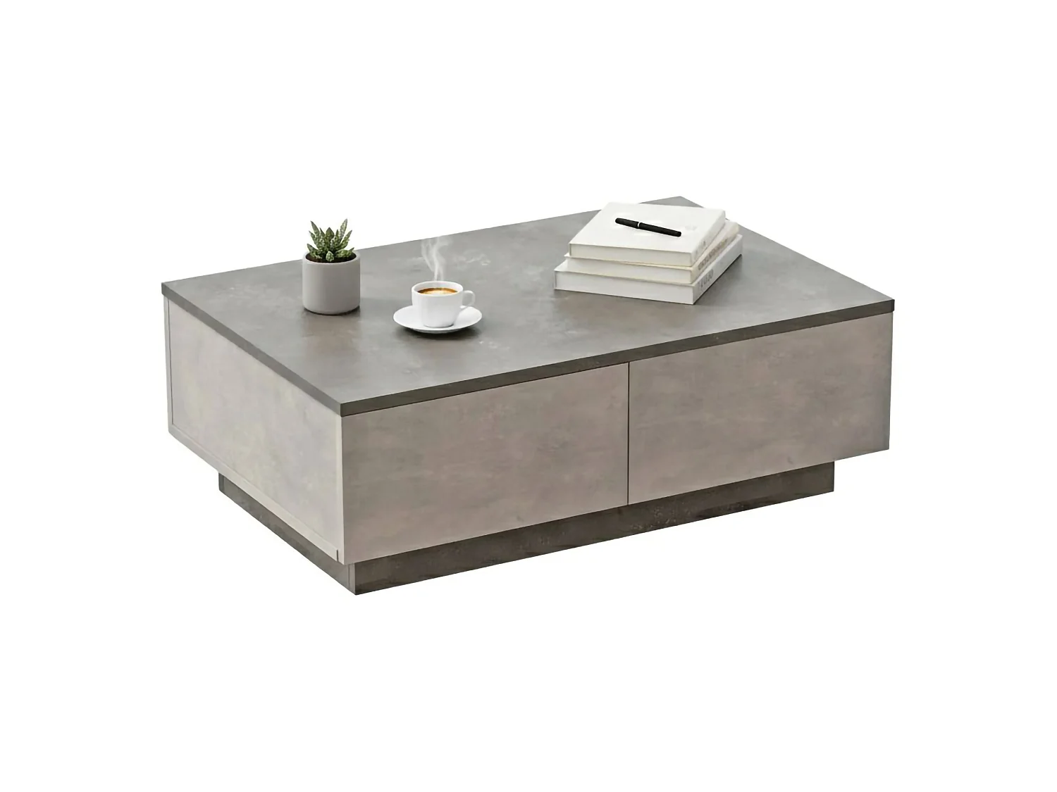 Tavolino da Salotto Ay, Portariviste, 60x90x31.6h cm Nero Antracite