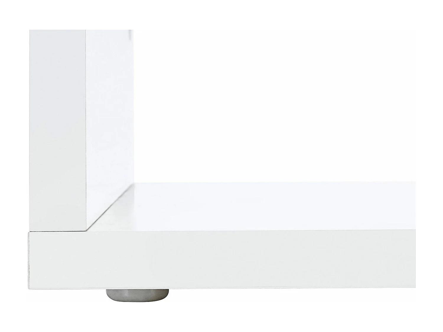Table basse Gianni, Table basse de salon, Meuble de rangement bas, Table basse, 55x55h41 cm, Blanc brillant