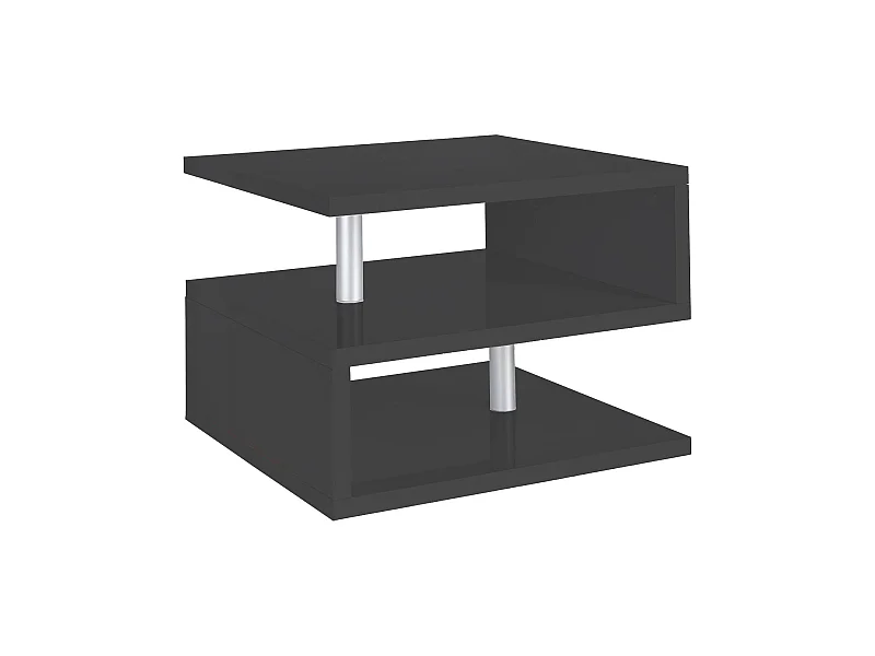 Dcalligari Salontafel, Woonkamer Salontafel, Lage Opbergkast, Salontafel, 55x55h41 cm, Antraciet