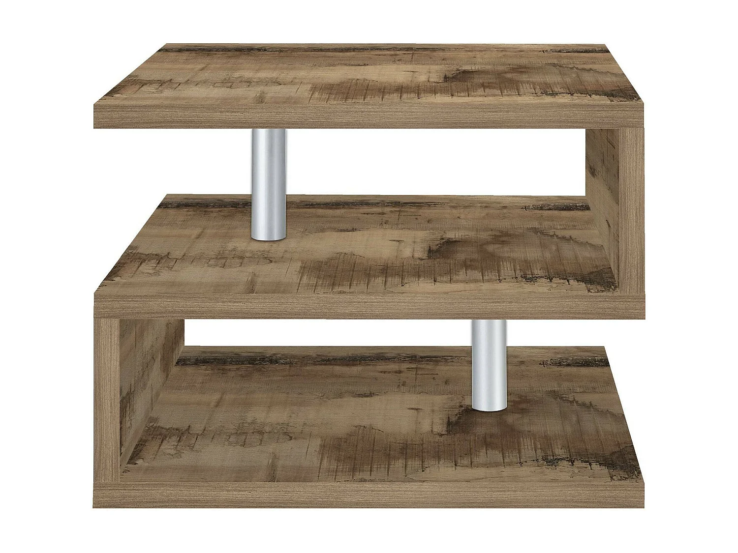 Mesa de centro Dcalligari, Mesa de estar, Armário de armazenamento baixo, Mesa de café, 55x55h41 cm, Bordo