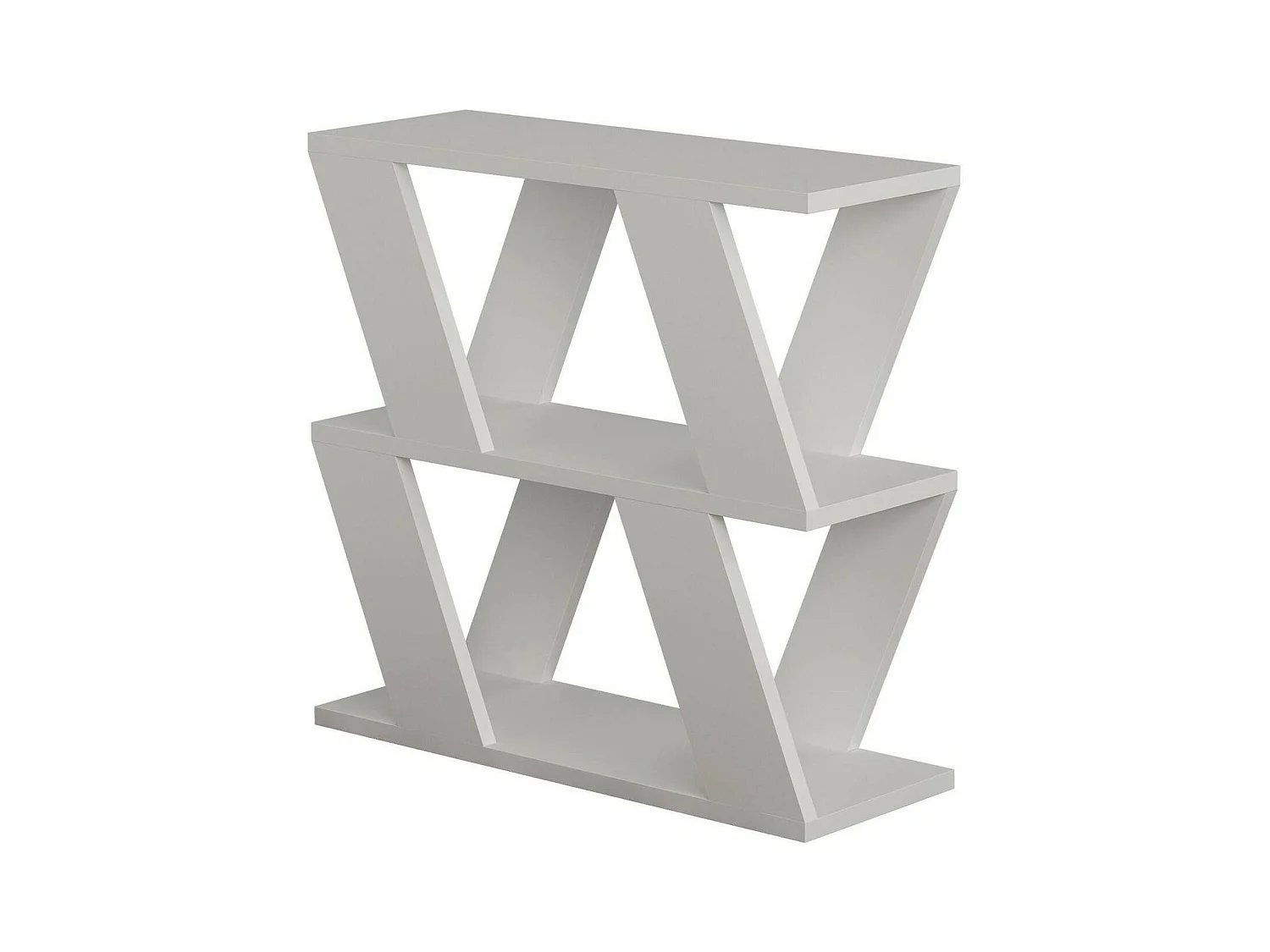 Table basse Thalia, Table basse, Porte-revues pour canapé, Etagère de salon, 60x22h57 cm, Blanc