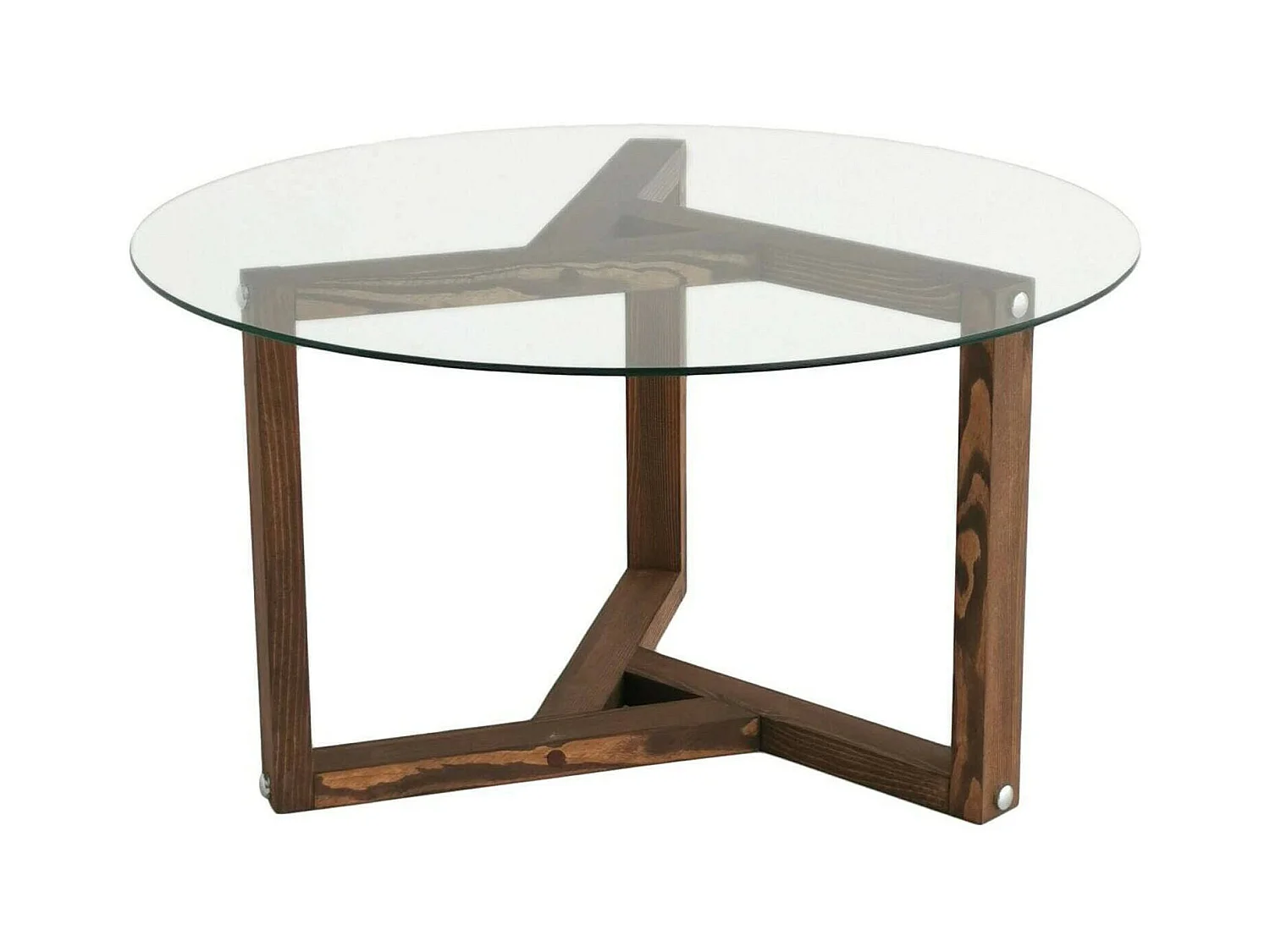 Table basse Phaedra, Table basse, Porte-revues pour canapé, Etagère de salon, 75x75h40 cm, Noyer